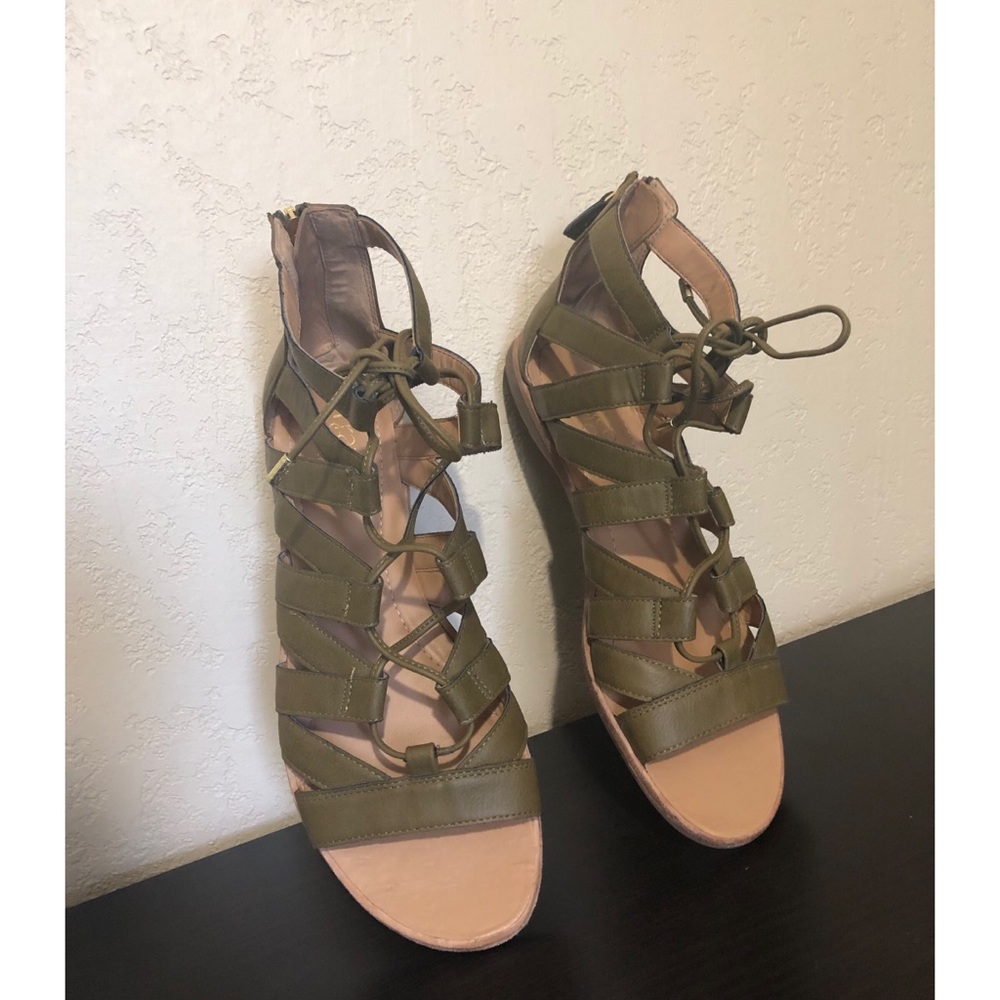 Franco Sarto Brisbane Green Sandals Size 8.5 - Picture 3 of 8